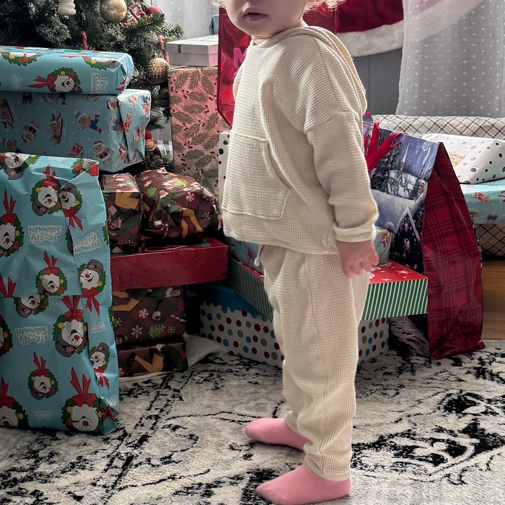 Baby Girl 12 month tan joggers set